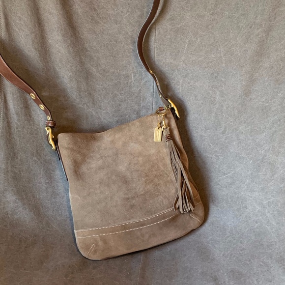 Coach Bags Coach Brown Suede Crossbody Bag Poshmark